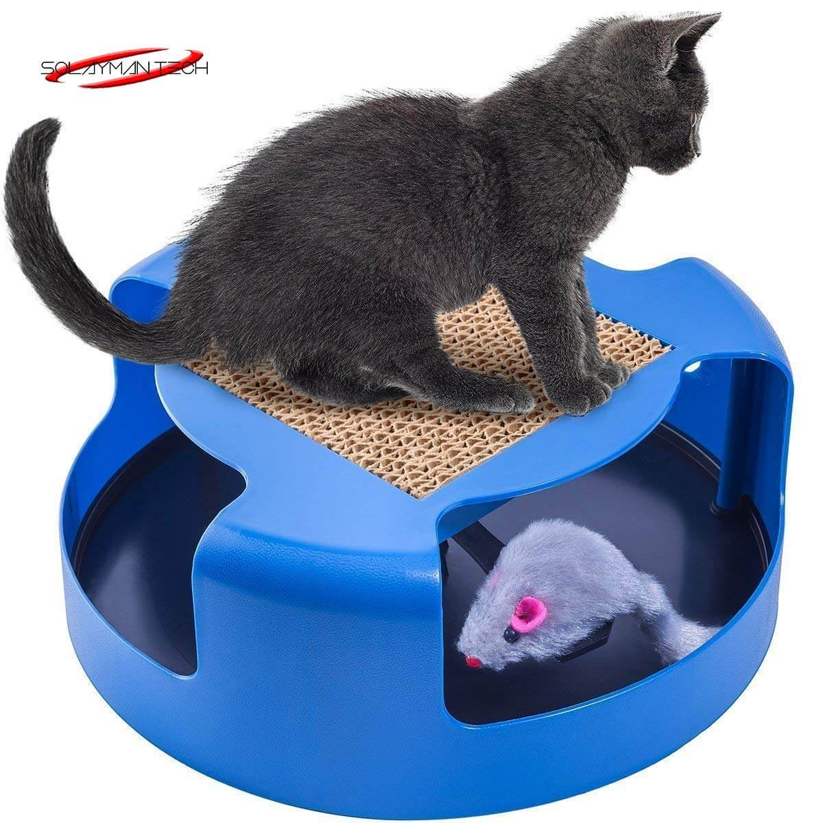 interactive mouse pounce cat toy