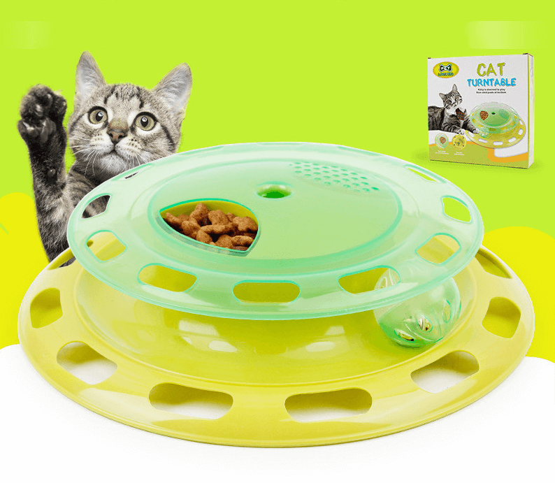 circular turntable cat toy